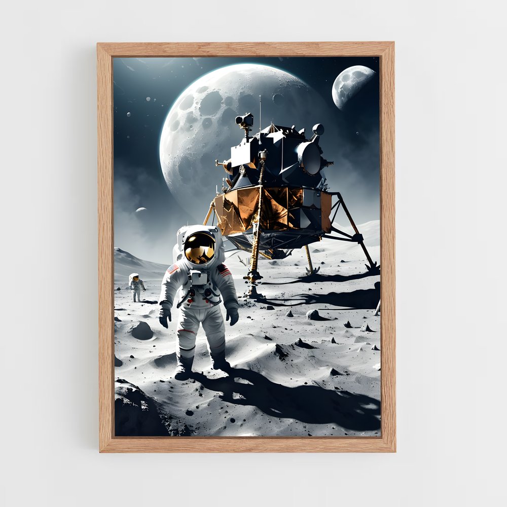 Poster Premiers Pas Lunaire – affiche Missions spatiales (vue 4)